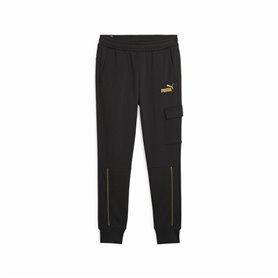 Pantalon de Survêtement pour Adultes Puma Ess+ Minimal Gold Noir Homme