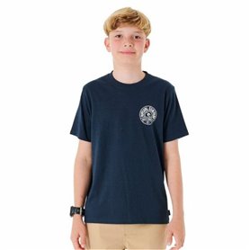 T shirt à manches courtes Enfant Rip Curl Stapler Blue marine