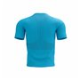 T-shirt à manches courtes unisex Compressport Trail Half-Zip Fitted SS Bleu ciel