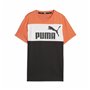 T shirt à manches courtes Enfant Puma Ess Block Noir Orange