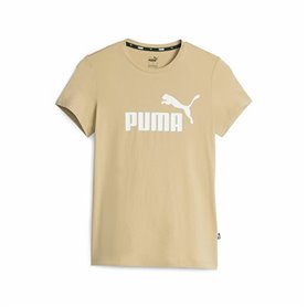 T-shirt à manches courtes femme Puma Ess Logo Beige