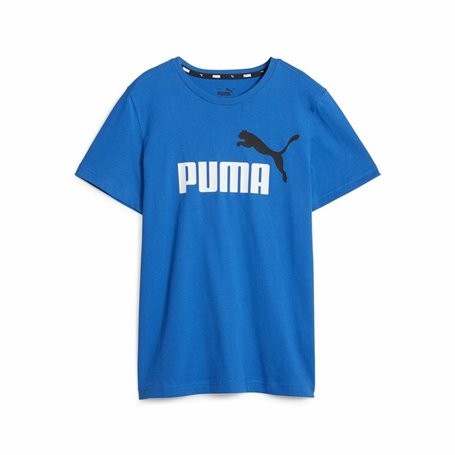 T shirt à manches courtes Enfant Puma Ess+ 2 Col Logo Bleu