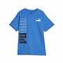 T shirt à manches courtes Enfant Puma Power Colorblock Bleu