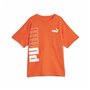 T shirt à manches courtes Enfant Puma Power Colorblock Orange Foncé