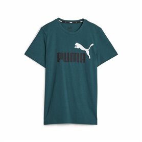 T shirt à manches courtes Enfant Puma Ess+ 2 Col Logo Vert foncé