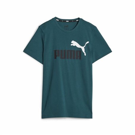 T shirt à manches courtes Enfant Puma Ess+ 2 Col Logo Vert foncé