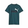 T shirt à manches courtes Enfant Puma Ess+ 2 Col Logo Vert foncé