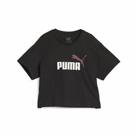 T shirt à manches courtes Enfant Puma Girls Logo Cropped Noir