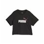 T shirt à manches courtes Enfant Puma Girls Logo Cropped Noir