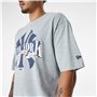 T-shirt à manches courtes homme New Era MLB Arch Graphic New York Yankees Gris clair