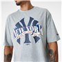 T-shirt à manches courtes homme New Era MLB Arch Graphic New York Yankees Gris clair