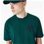 T-shirt à manches courtes homme New Era League Essentials New York Yankees Vert foncé