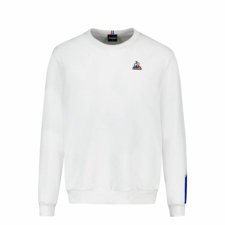 Sweat sans capuche unisex Le coq sportif Tri Crew N°1 New Optical Blanc