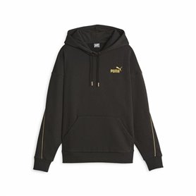 Sweat à capuche femme Puma Ess+ Minimal Gold Noir