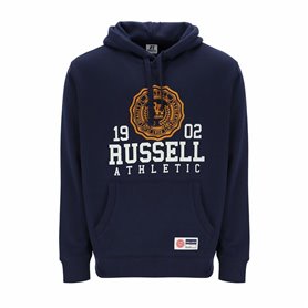 Sweat à capuche homme Russell Athletic Ath 1902 Blue marine