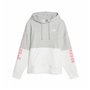 Sweat à capuche femme Puma Power Colorblock Blanc Gris