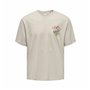 T-shirt à manches courtes homme Only & Sons Onsdisney Life Rlx Beige