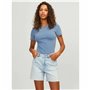 T-shirt à manches courtes femme Jack & Jones Jxfrankie Wash Ss Bleu