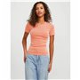 T-shirt à manches courtes femme Jack & Jones Jxfrankie Wash Ss Corail