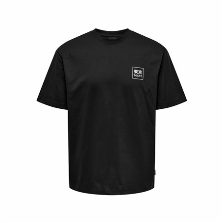 T-shirt à manches courtes homme Only & Sons Onskace Rlx Noir