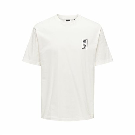 T-shirt à manches courtes homme Only & Sons Onskace Rlx Blanc