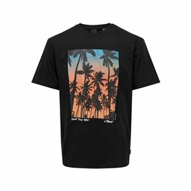 T-shirt à manches courtes homme Only & Sons Onskolton Reg Beach Noir