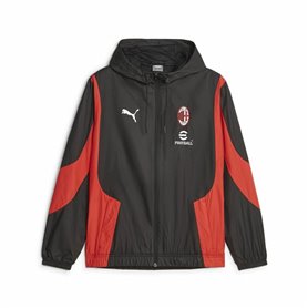 Veste de Sport pour Homme Puma Ac Milan Prematch Noir Rouge