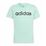 T shirt à manches courtes Enfant Adidas Linear Logo Vert Aigue marine