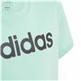 T shirt à manches courtes Enfant Adidas Linear Logo Vert Aigue marine