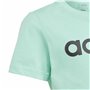 T shirt à manches courtes Enfant Adidas Linear Logo Vert Aigue marine