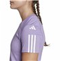 T-shirt à manches courtes femme Adidas Essentials Prune Lila