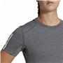 T-shirt à manches courtes femme Adidas 3 stripes Essentials Gris clair