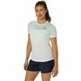 Maillot de Corps de Sport à Manches Coupe Asics Court Blanc Femme Tennis