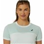 Maillot de Corps de Sport à Manches Coupe Asics Court Blanc Femme Tennis