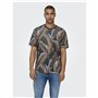 T-shirt à manches courtes homme Only & Sons Onskobe Reg Banana Leaf Noir