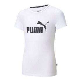 T shirt à manches courtes Enfant Puma ESS Logo Tee Blanc