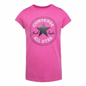 T shirt à manches courtes Enfant Converse Timeless Chuck Patch Fuchsia