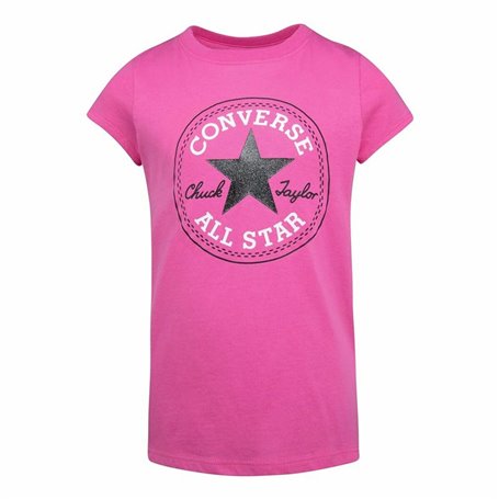 T shirt à manches courtes Enfant Converse Timeless Chuck Patch Fuchsia