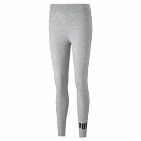 Leggings de Sport pour Femmes Puma Essentials Logo Gris clair