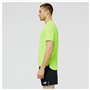 Maillot de Corps de Sport à Manches Coupe New Balance Vert citron