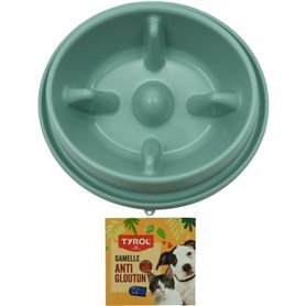 Gamelle à Alimentation Lente pour Animaux de Compagnie Tyrol Bleu Plastique Ø 20 cm 950 ml