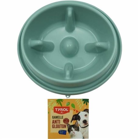 Gamelle à Alimentation Lente pour Animaux de Compagnie Tyrol Bleu Plastique Ø 20 cm 950 ml