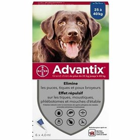 Pipette pour chien Advantix 25-40 Kg