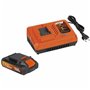 Ensemble chargeur et batterie rechargeable Powerplus Dual Power Powdp9063 20 V 4 Ah 3 Ah