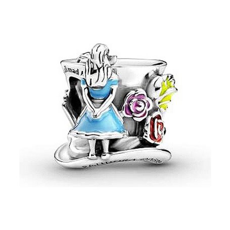 Perle de verre Femme Pandora ALICE IN WONDERLAND - MAD HATTER HAT Argenté Multicouleur
