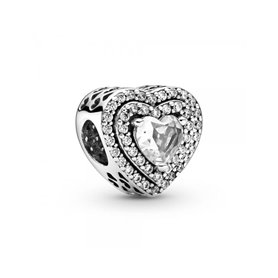 Perle de verre Femme Pandora SPARKLING LEVELLED HEARTS