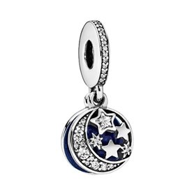 Pendentif Femme Pandora MOON AND STAR SILVER