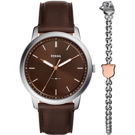 Montre Homme Fossil MINIMALIST SPECIAL PACK Marron (Ø 44 mm)
