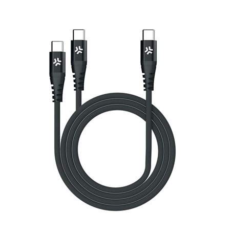 Câble USB-C Celly USBC2USBCBK Noir 1