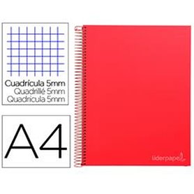 Cahier Liderpapel BA28 Rouge A4 140 Volets